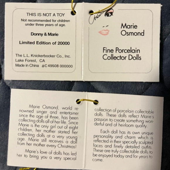 Donny and Marie Osmond Porcelain dolls limited edition, collector dolls. - Picture 4 of 16